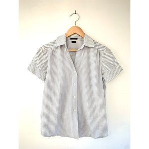 Theory Blue Stripe Button Down Shirt